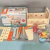 Children's Wooden Maintenance Toolbox Twist Screw Removal Nut Portable Panel Bar Baby Educational Toys for Boys 4