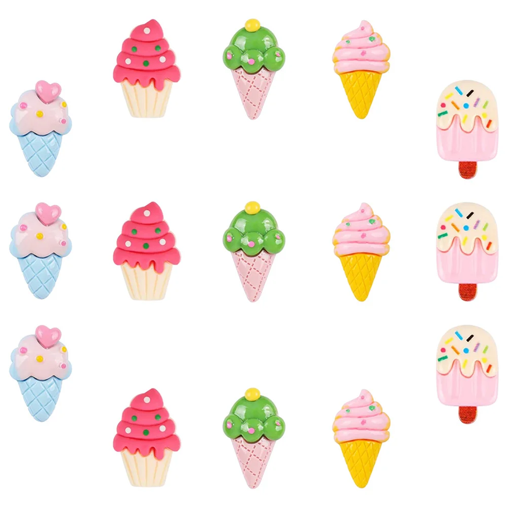 

15 Pcs Ice Cream Pin Thumbtack Short Hair Household Items Plastic Office Chaiers