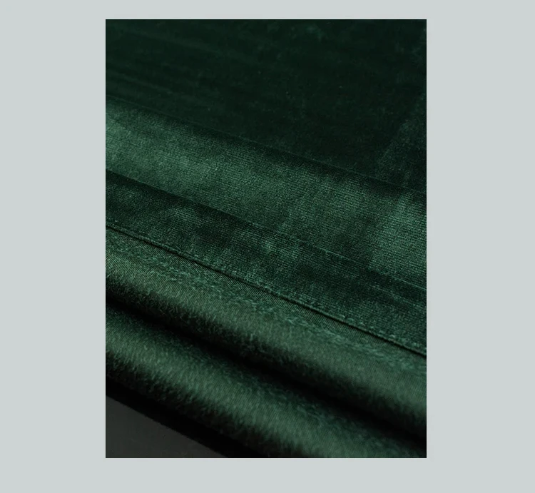 Dark Green Velvet Curtains - Luxury 80 Blackout Window Drapes for Living Room and Bedroom