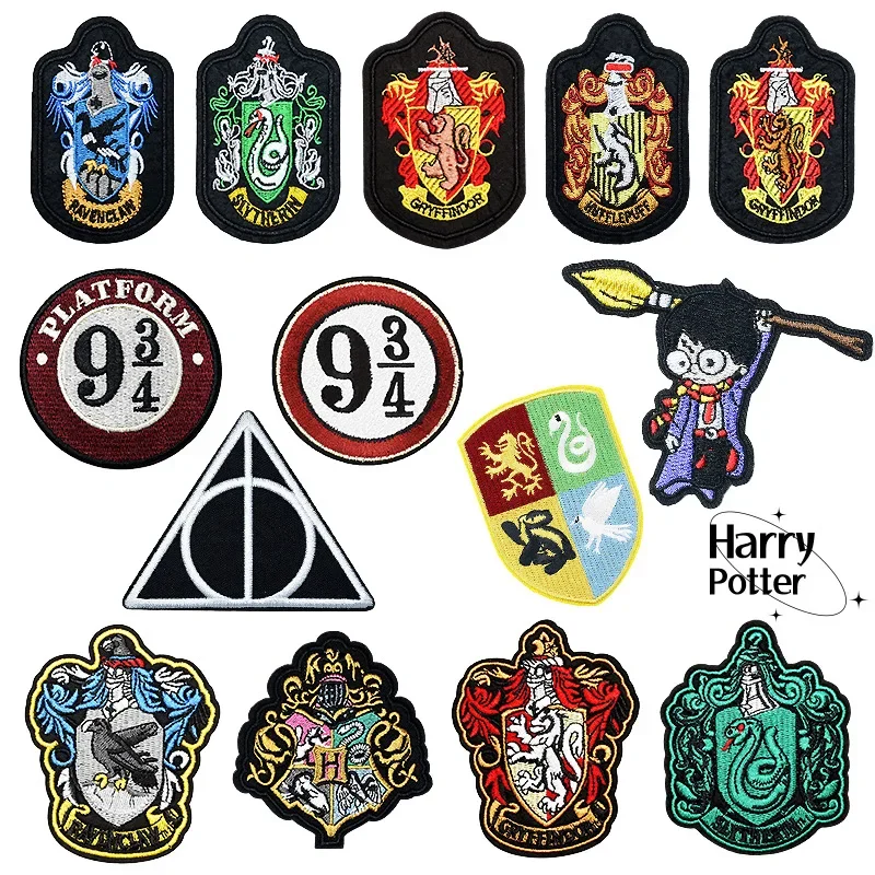Harries Magic Academy Anime Figure Ricamo Patch Su Vestiti Adesivi Per Giacca Cartoon Potter Pants Bag Abbigliamento Patch
