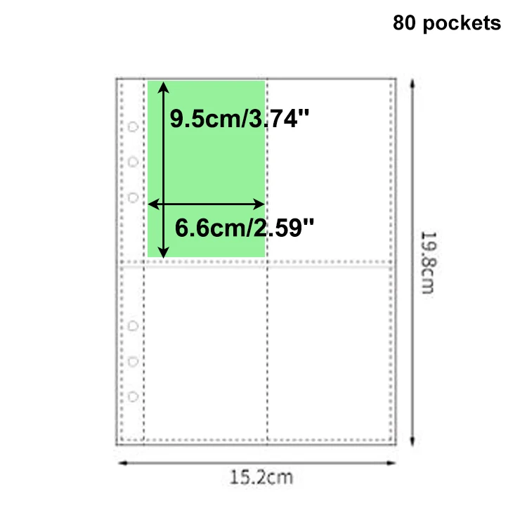 10 Sheets A5 Binder Sleeves 1/2/4 Pockets PVC Free Kpop