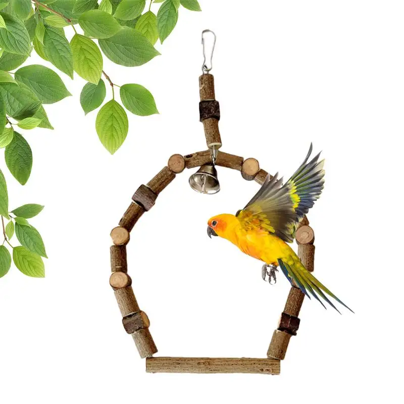 

Bird Standing Toy Wooden Parrot Stick Bird Cage Chewing Stand Convex Texture Bird Chewing Toys For Parakeet bird accessories