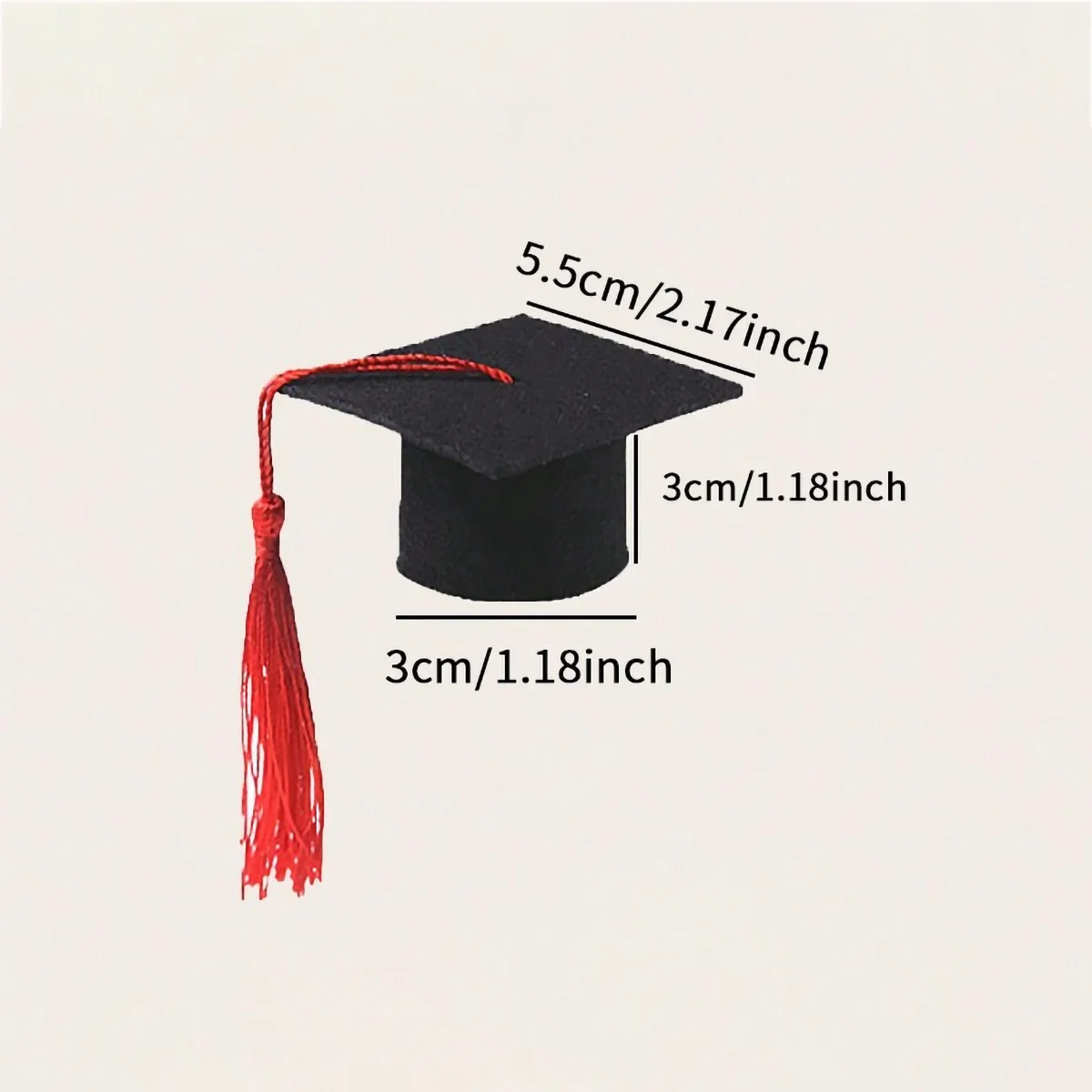 1pc-Fashionable tassel doctor hat for small pets, pet decoration, suitable for photo styling