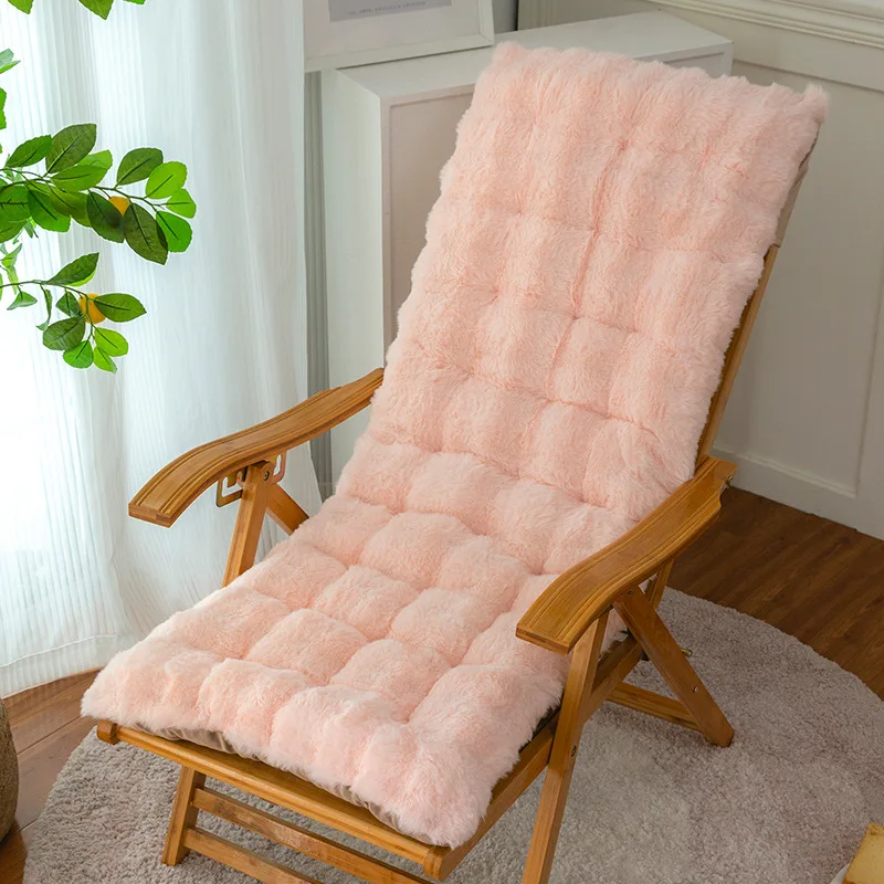 

Winter Thickened Plush Cushion Rabbit Plush Recliner Cushion Universal Cushion Rocking Chair Lazy Chair Bench Backrest