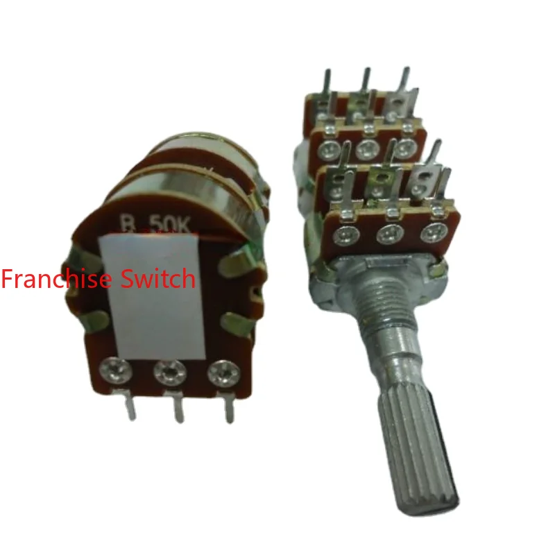 

10PCS 148 Type 16 B50K Quadruple Volume 10% Long Life Potentiometer 25MM For Audio Power Amplifier