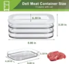 Meat Container for Fridge Bacon Lunch Meat Container for Refrigerator Meal Prep Containers Stackable Food Storage Boxes with Lid 5