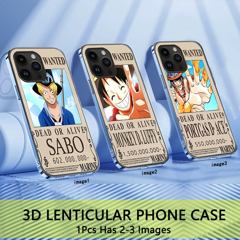 Anime ONE PIECE Ace Luffy Sabo 3D Phone Case for iPhone,SAMSUNG