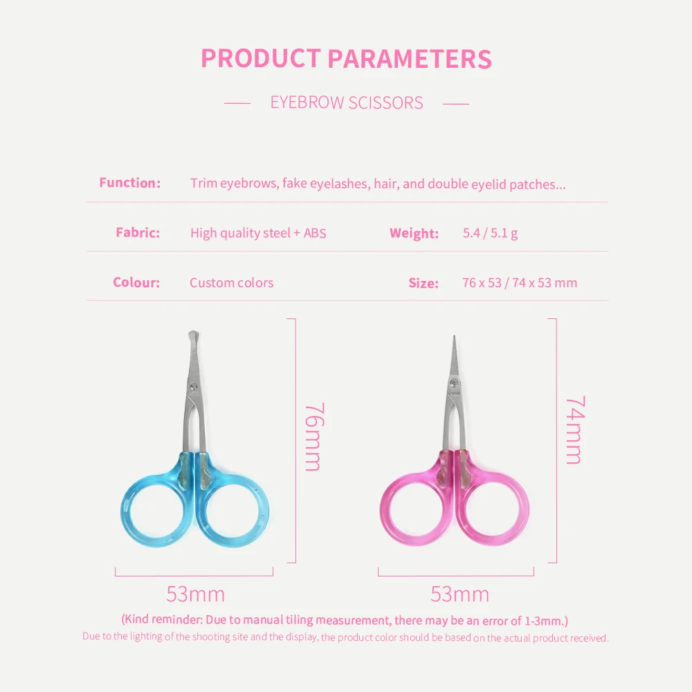 Mini Stainless Steel Nose Hair Eyebrow Scissors Small Multipurpose Personal Care Trimmer Plastic Handle