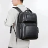 Men's Backpack Genuine Leather Laptop Backpack Waterproof Travel Backpack Teenager Boys Travel Bag Men Fashion School Bag 5