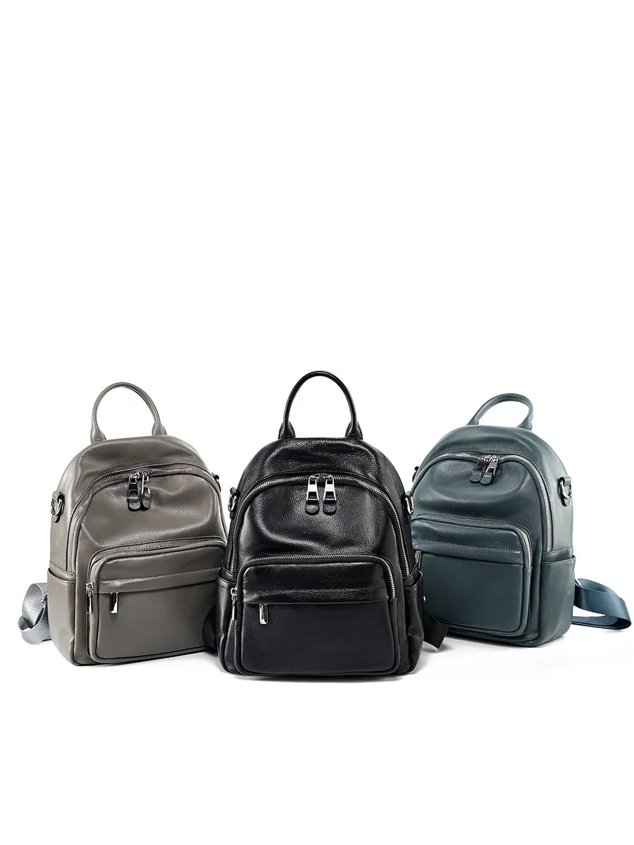 2024 Newest Luxury Casual Backpack for Women Genuine Leather Mochila Female Girls's Versatile Backpacks Women Large Travel Bags 2