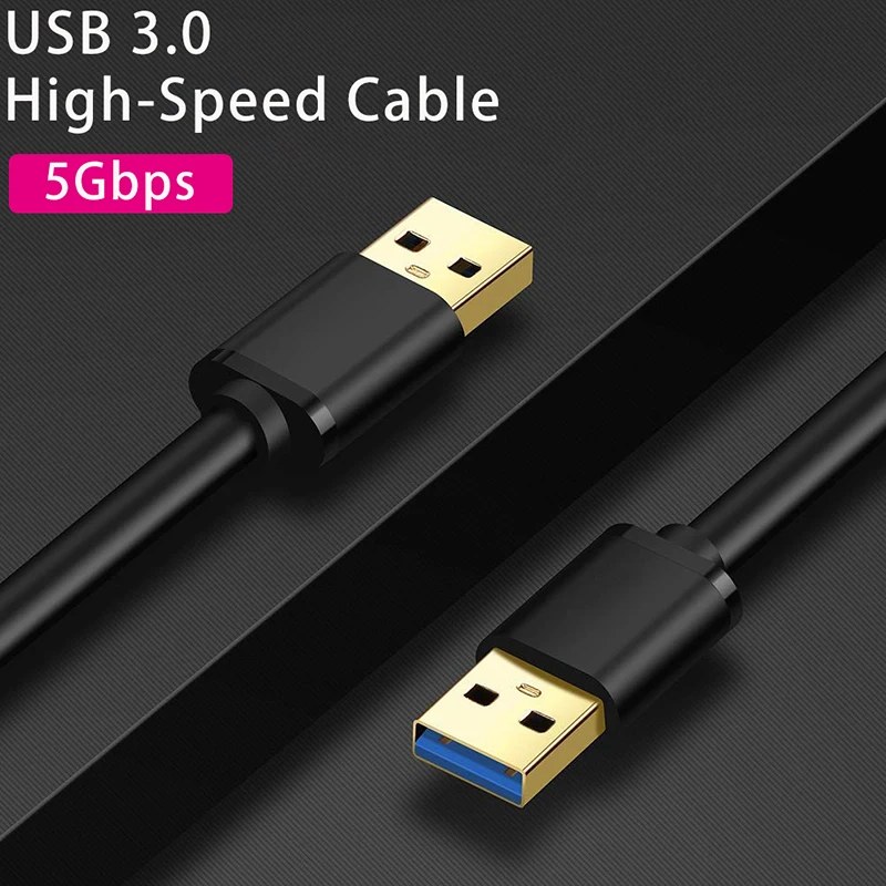 USB 3.0 5Gbps Fast Transfer Extension Cable Male to Male USB3.0 2.0 Extender for Radiator Hard Disk Webcom Camera USB Data Cable