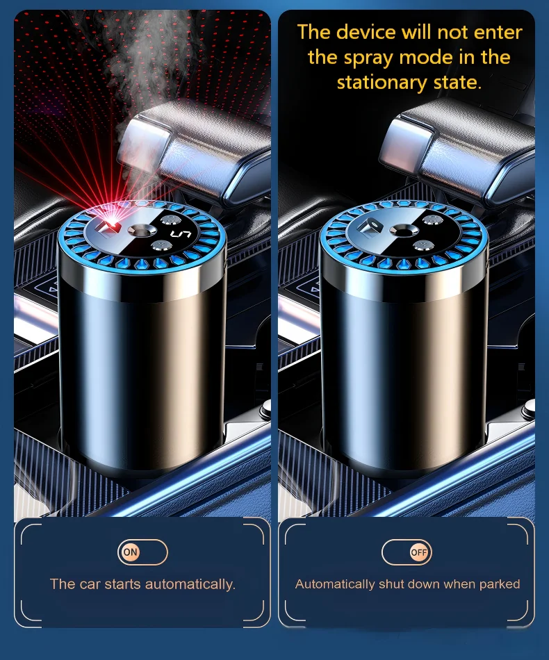 Rechargeable car aroma diffuser, aromatic essential oil, colorful lights, romantic starry sky lights, bedroom gift 2