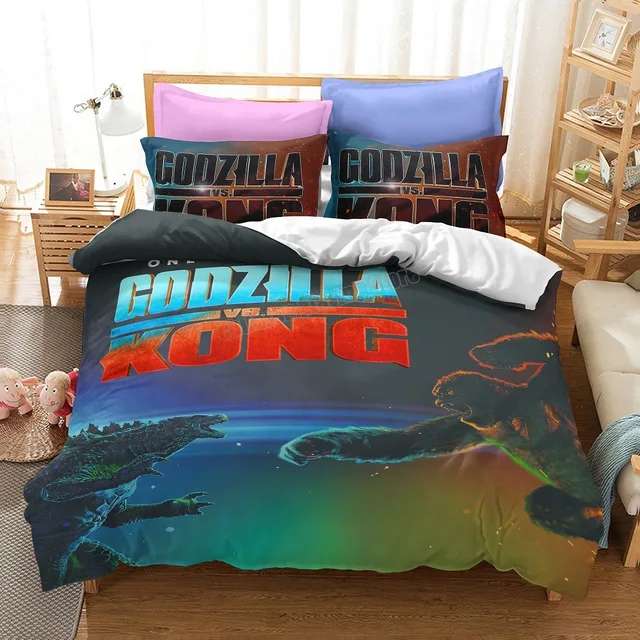 Godzilla vs. King Kong Duvet Cover for Household Winter Warmth Thick Bedding Set Bedroom Set Twin Queen King Duvet Cover gift 4