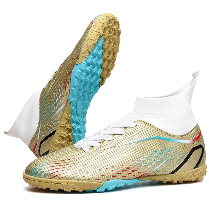 Field Boots Men's Soccer Shoes Society TF/FG Anti-slip Football Cleats Children's Outdoor Training Sports Footwear 2024_voghion.com