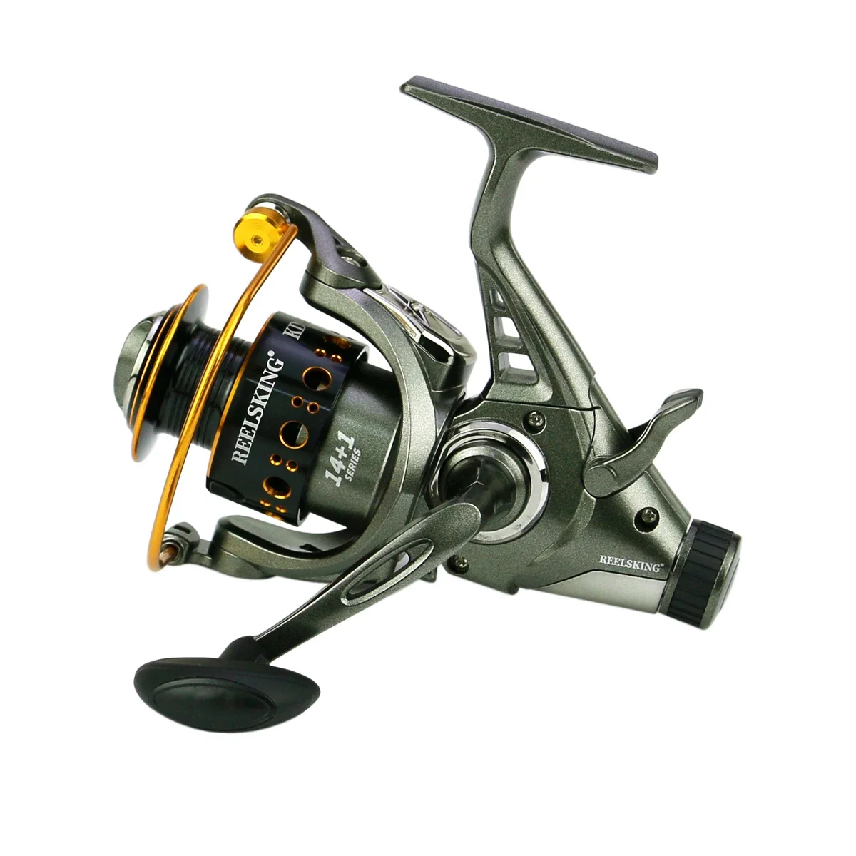 

2024 NEW Metal Spool Double Brake Reel Spinning Reel Gear Ratio 4.9/5.2:1 Reels carretilhas de pesca baitcasting Fishing reel