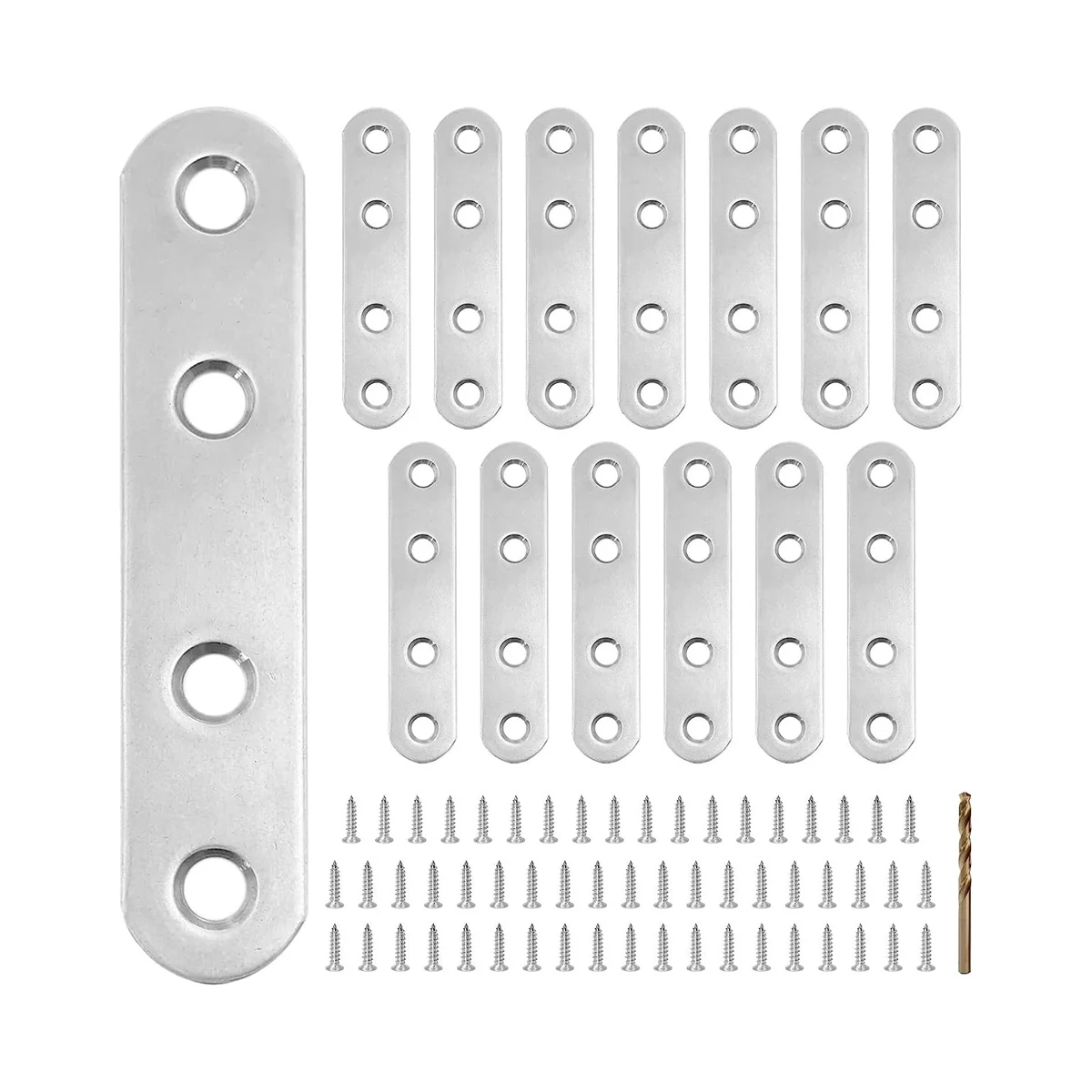 

Stainless Steel Flat Bracket Angle Code Straight Piece Shelf Bracket Metal Bracket Flat Angle Fixings