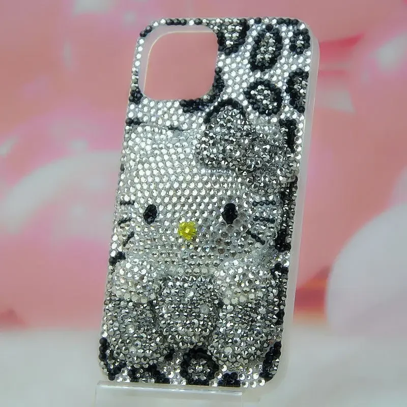 thumbnail image 1 of Funda protectora con diamantes de imitación para iPhone 14, 13 Pro Max, Xs, 8 plus, 7 dibujos animados, Hello Kitty 11, 15, 12, mujer, 1 of 5