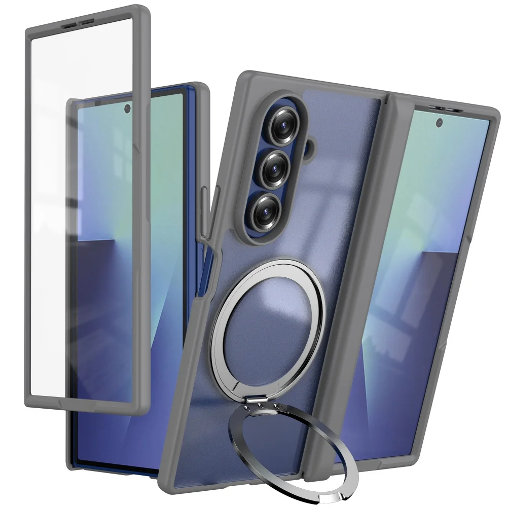 Magnetic Rotating Stand Case with Hinge Protection & Screen Film