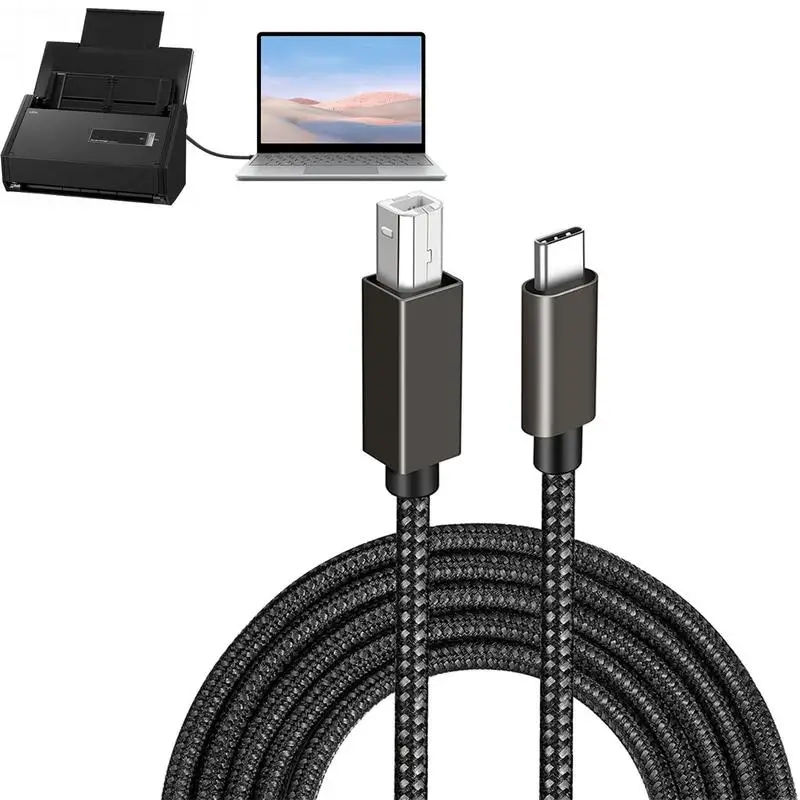 USB Printer Cable High-Speed A To B Cord Compatible With Camera Scanner Fax Machine Piano Universal Keyboard Accessories