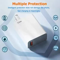 Быстрое зарядное устройство QC 3.0, кабель USB Type C, 33 Вт, 6 А, быстрая зарядка, турбозарядка, адаптер для зарядного устройства для мобильного телефона для Samsung Xiaomi 2026, новинка — изображение 4