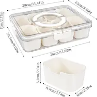 Divided Serving Tray with Handle, 8 Compartments Snack Box for Candy, Nuts, Cookies, Fruit, Snacks, Party Favor, Wedding 2