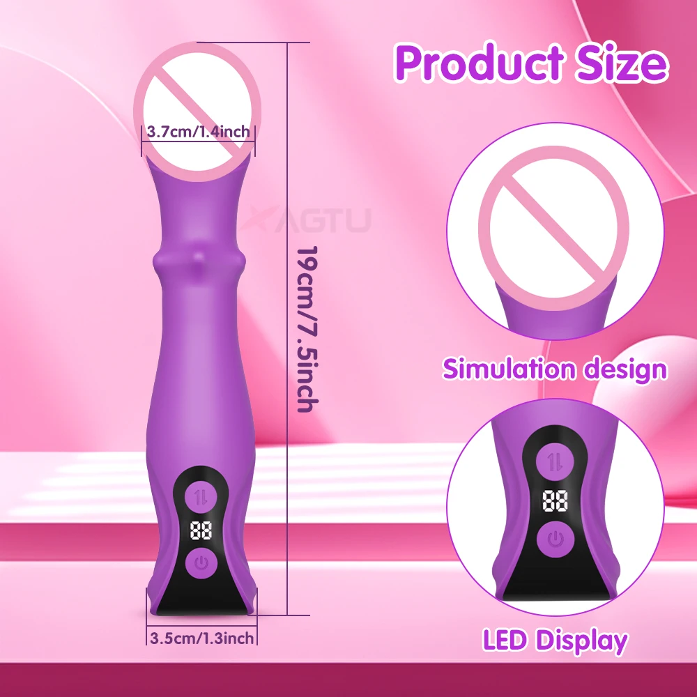Rabbit Vibrator Mit Teleskop-stoßfunktion Für Damen_voghion.com