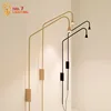 Spain Design Industrial Gold /Black Wall Lamp LED Adjustable Minimalist Wall Mounted Corridor Aisle Background Living Room Study 2