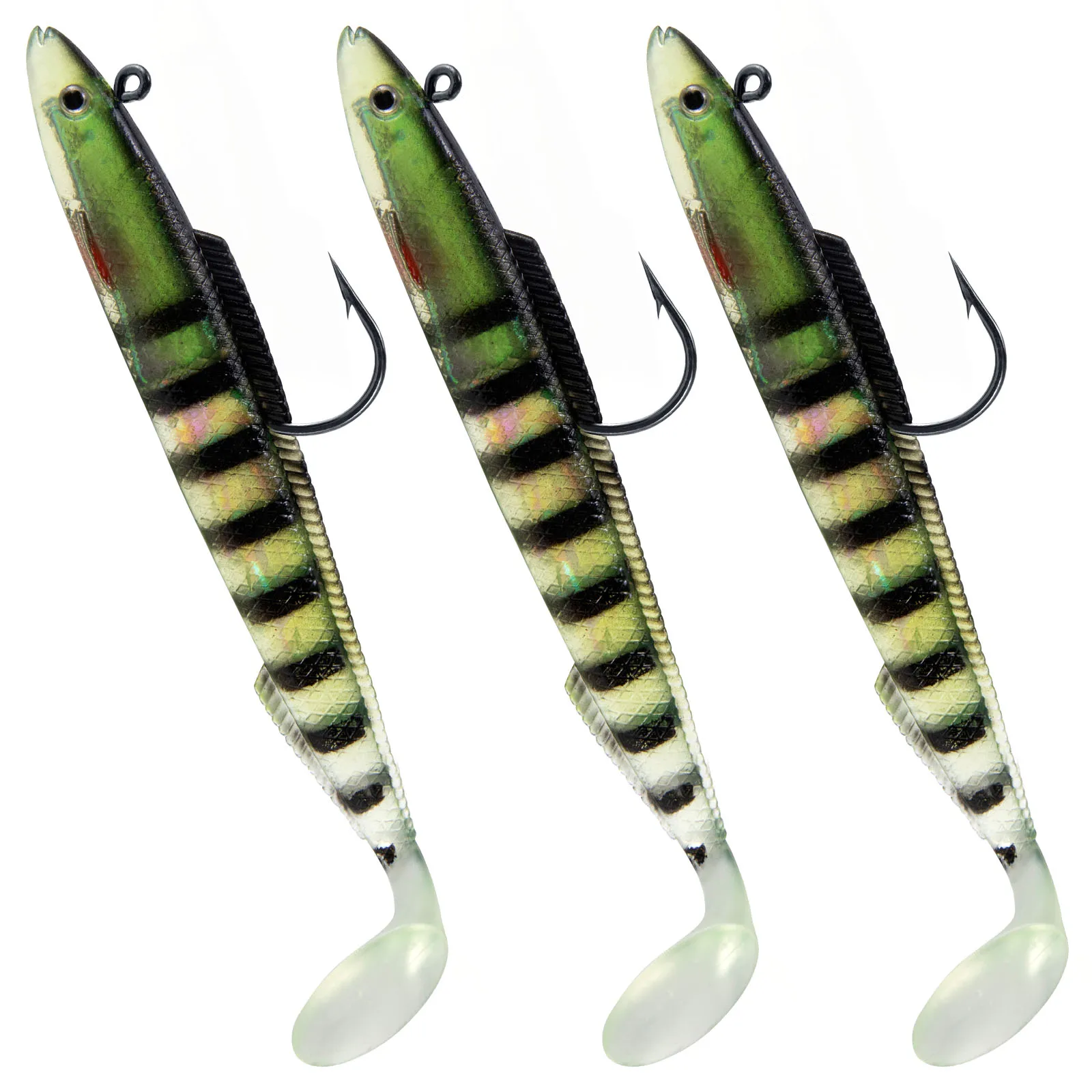 Leurres De Pêche Souples Pré-rig 15cm – Parfaits Pour Truite Et Bar !