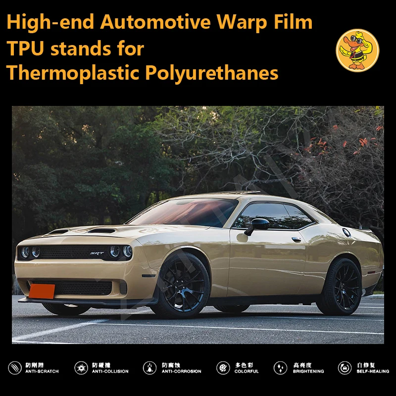 

High-end Automotive TPU car stickers vinilo adhesivo para auto vinyl wrap covering film voiture Colour Desert Yellow 152*18M