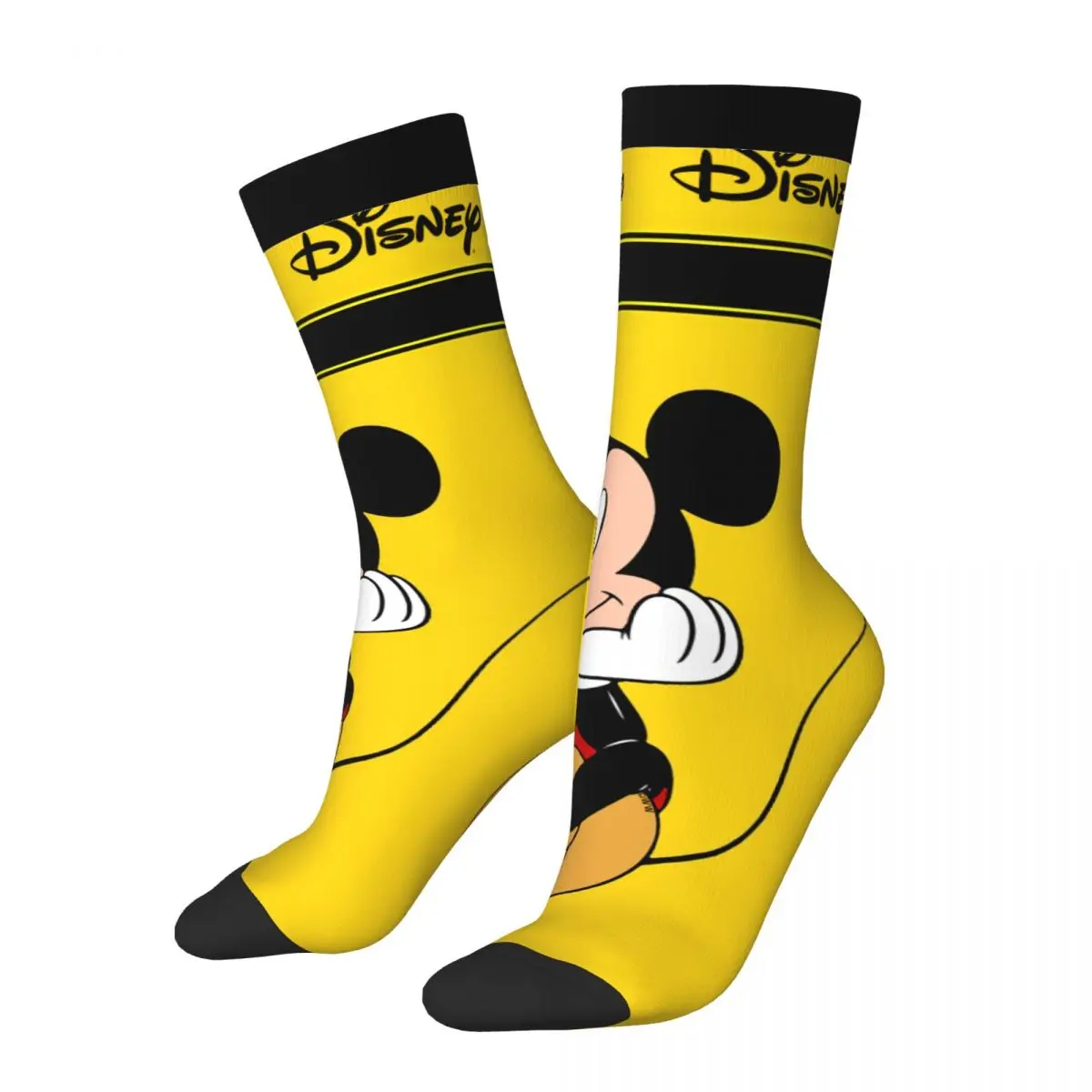 thumbnail image 1 of Calcetines divertidos y felices para hombre, estilo vintage Harajuku, estilo callejero de Mickey Mouse, con estampado novedoso, calcetines locos, regalo estampado, 1 of 7