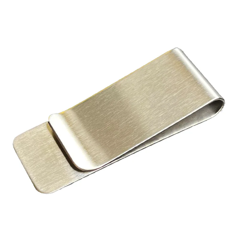 Stainless Steel Money Clip Laser Engraved Name Minimalist Hardware Card Holder Metal Banknote Holder