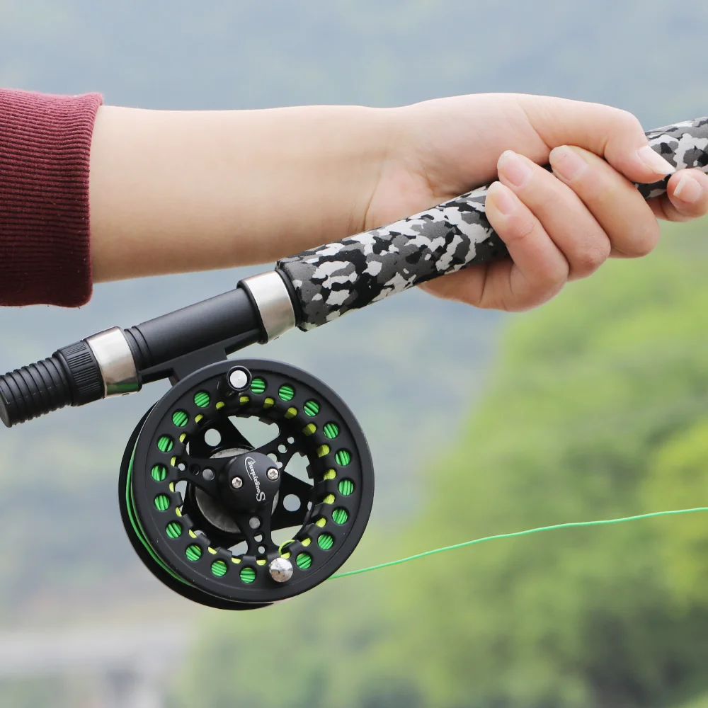 Sougayilang Fly Fishing Rod and Reel Full Kit 5sections Carbon Fly Fishing  Rod and 5/6 Reel Perch Fly Fishing Suitable for Pesca - AliExpress