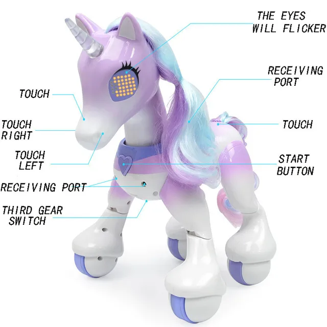 Electric Smart Horse Unicorn Toy for Children Remote Control Robots New Unicorn Touch Induction Electronic Pet Educational Toys 2