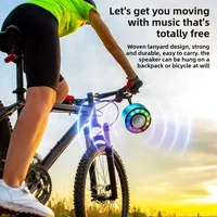 OKOP Altavoz Bluetooth inalámbrico caja de Metal bicicleta al aire libre altavoz Bluetooth portátil reproductor de música para ciclismo luz de Color RGB TF USB - Imagen 3