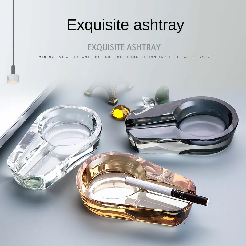 Crystal Glass Cigar Ashtray for Cigar Accessories glass cigar ashtray