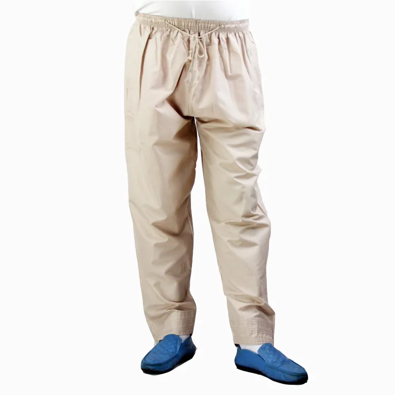 Men Abaya Arab Muslim Islamic Trousers Arabic Ramadan Pants Saudi Arabia Mubarak Pakistan Clothing Wide Leg Loose Cotton Bottoms