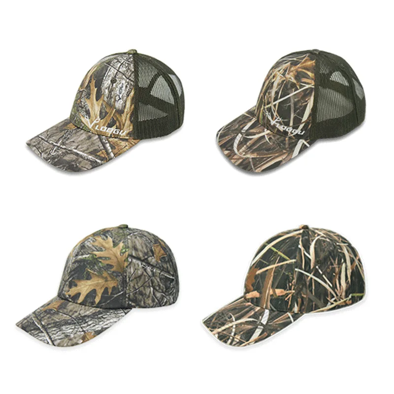 Outdoor Hunting Hat Bionic Tree Pattern Baseball Hat Men Women Jungle Stripe Wild Sun Protection Breathable Shooting Cap
