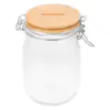 Clear Piggy Bank Large Capacity Money Coin Saving Box Wooden Slotted Lid Piggy Bank Glass Money Jar Raffle Ticket Storage Jar 1