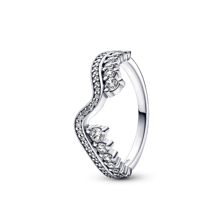 Women 925 Sterling Silver Rose Gold Sparkling Infinity Knot Radiant Heart Crystal Ring For Women Wedding Party Jewelry Gift
