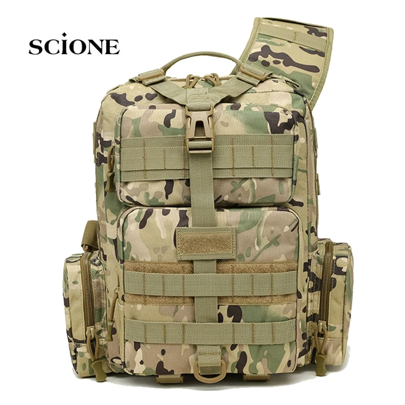 

Camping Chest Backpack Men Military Tactical Army Bag Single Shoulder Sling Fishing Travel Camping Men Hiking Hunting Bag XA494A