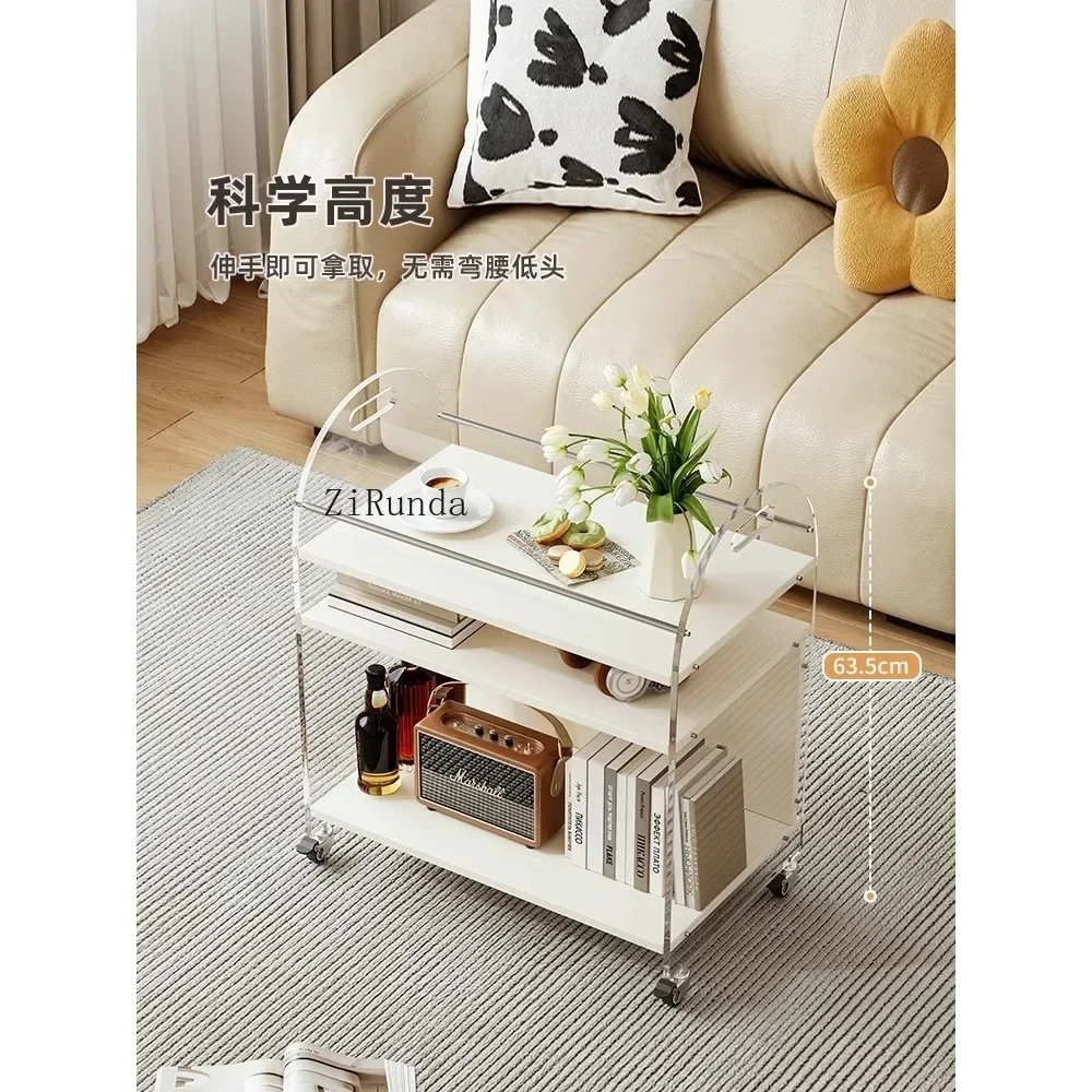 *Sofa Side Table Removable Living Room Small Coffee Table Trolley Bedside Side Cabinet