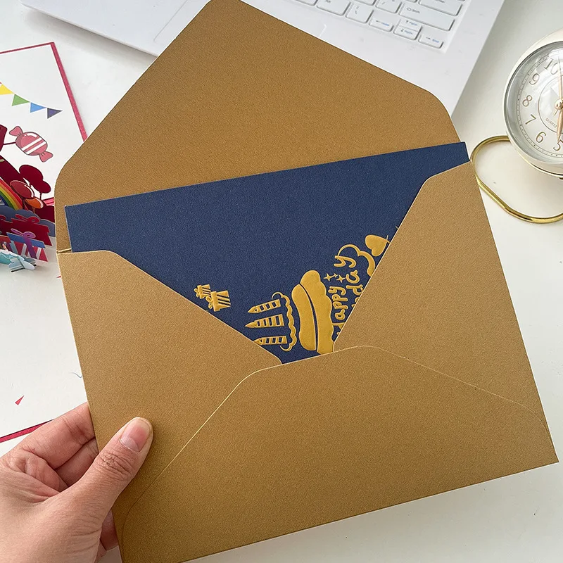 3D Pop-up Happy Birthday Card Hollow Paper Carving Birthday Greeting Card for Kids Friends Family Creative Gifts Cards greeting cards