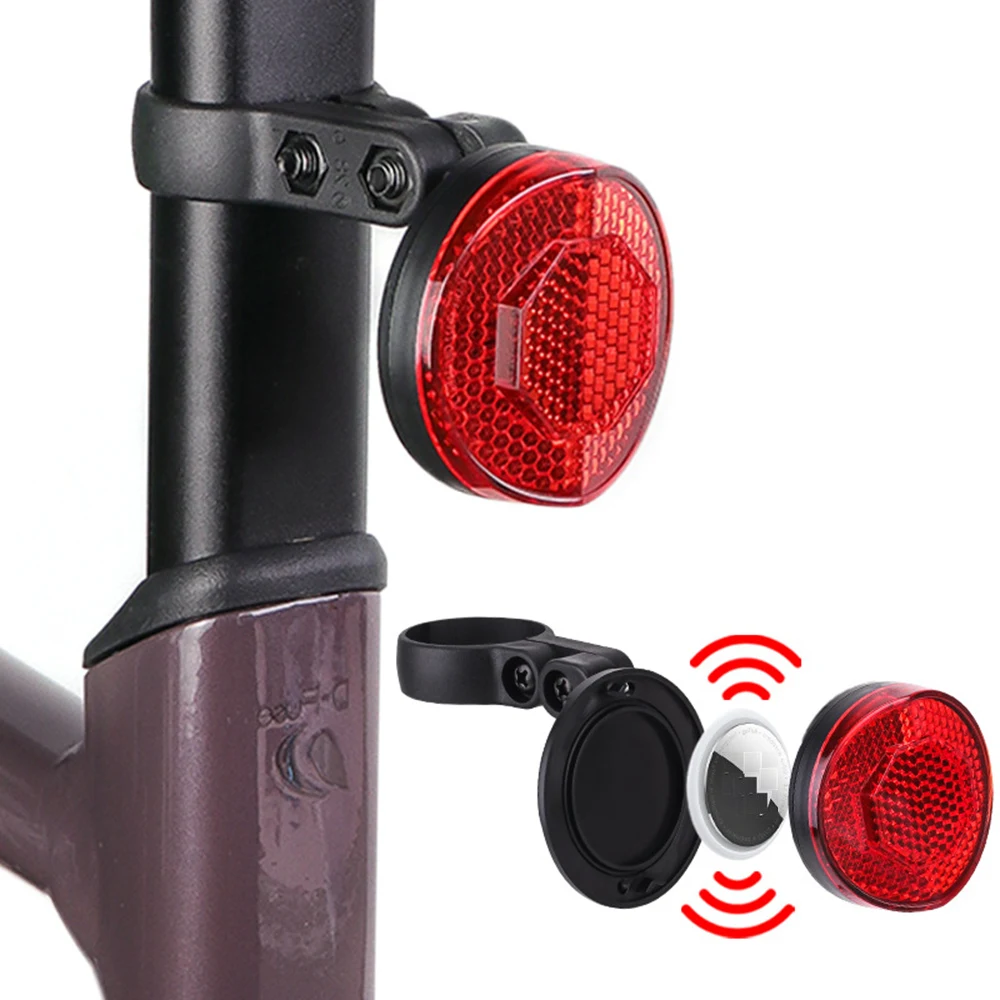 

Hidden Protective Bracket for AirTag Bicycle Reflector Tail Light Bike Reflective Warning Lamp Anti-Theft Tracker Accessories