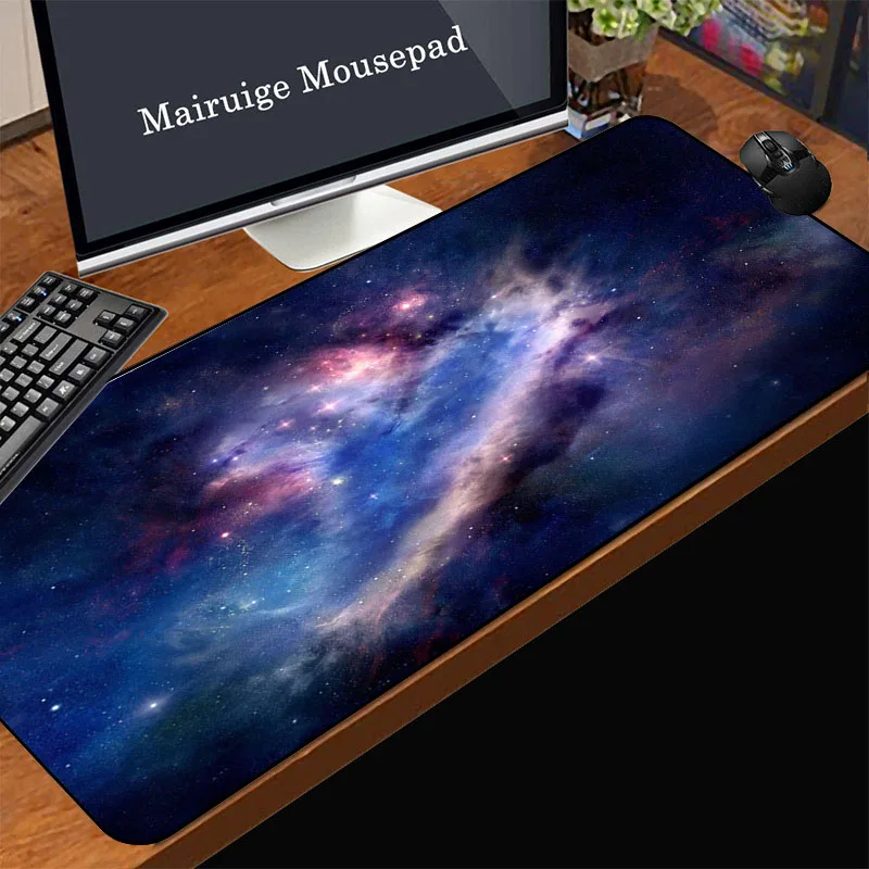 

Mairuige Large Size Mouse Natural Rubber Galaxy Universe Starry Sky Waterproof Non-slip Computer Keyboard Pad Laptop Table Pad