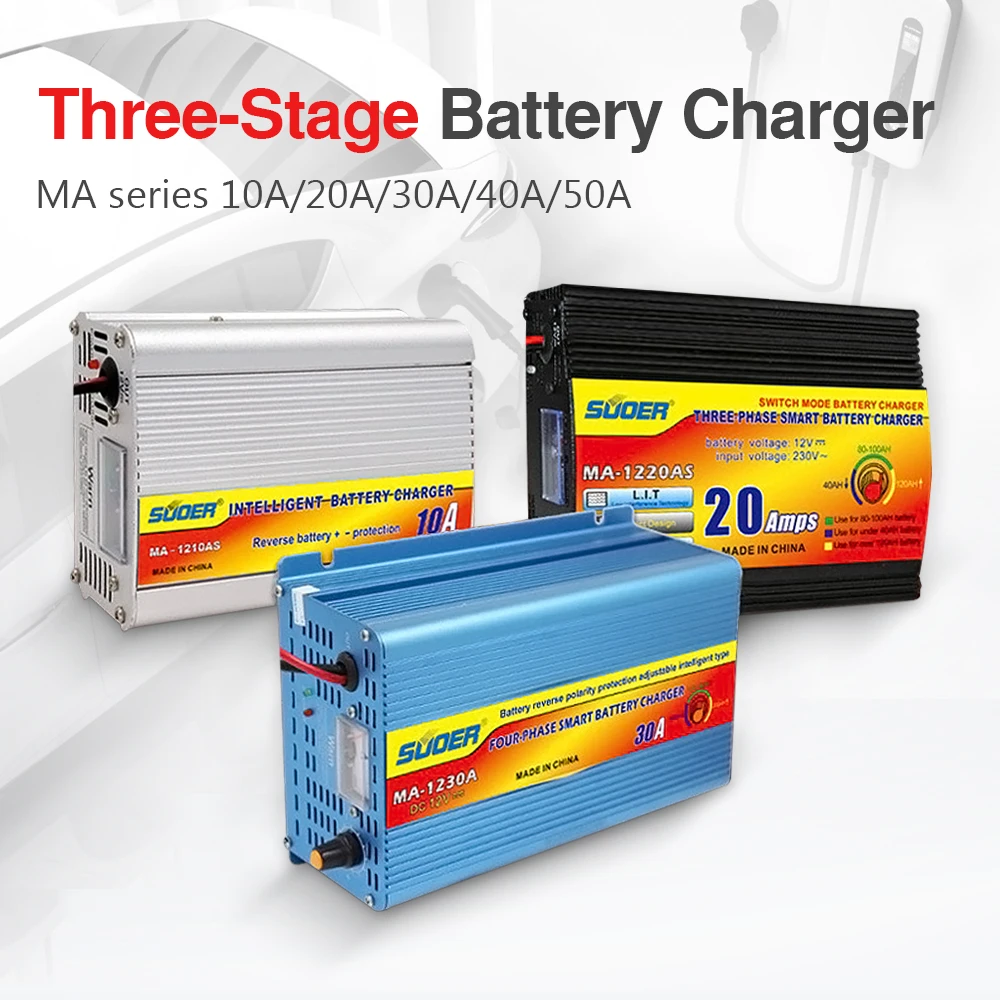 Suoer 20A 12V Intelligent Battery Charger (MA-1220A) - IT Square