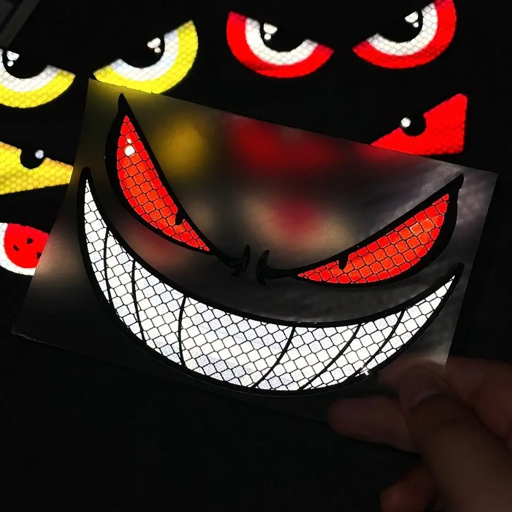 Accesorios Para Moto Reflective Eye Stickers Safety Warning Motorcycle Body Helmet Windshield Or Car Truck Fuel Tank Caps