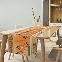 Ancient Egypt Linen Table Runner Mythology Egyptian Gods Pharaohs Antique Hieroglyphs Table Runne for Kitchen Dining Party Decor 2