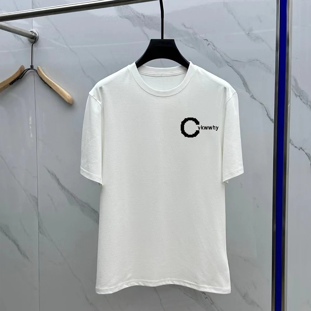 luxury brand t-shirt for men paris women's t-shirt white And Black Loose fashion plus size clothes