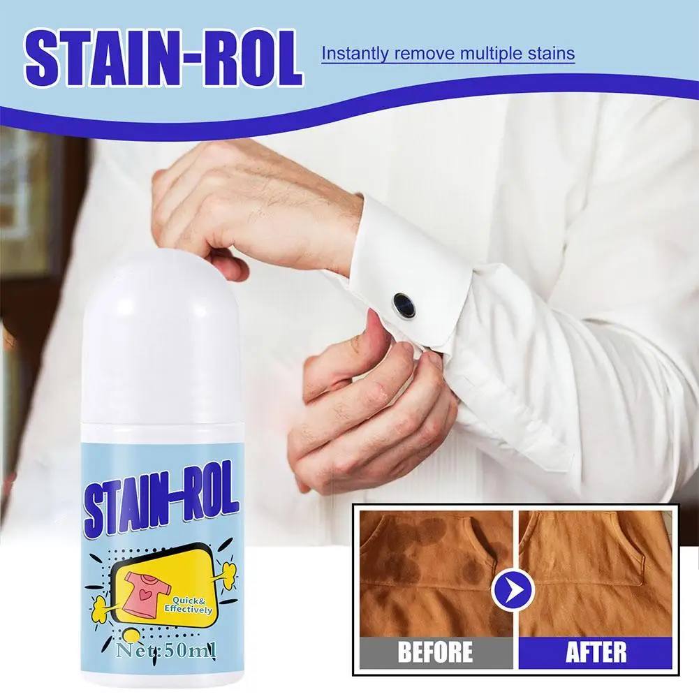 

50ML Clothes Cleaner Stain Remover Roll Bead Design Multi-purpose Home Clothing Rust Stain Yellow Remover