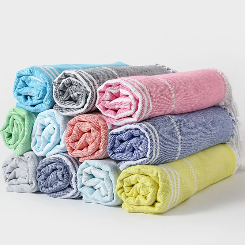 Turkish Striped Bath Towel Oversized Beach Towel With tassels Super Absorbent Soft and Easy Care100% Cotton Suitable for travel 6